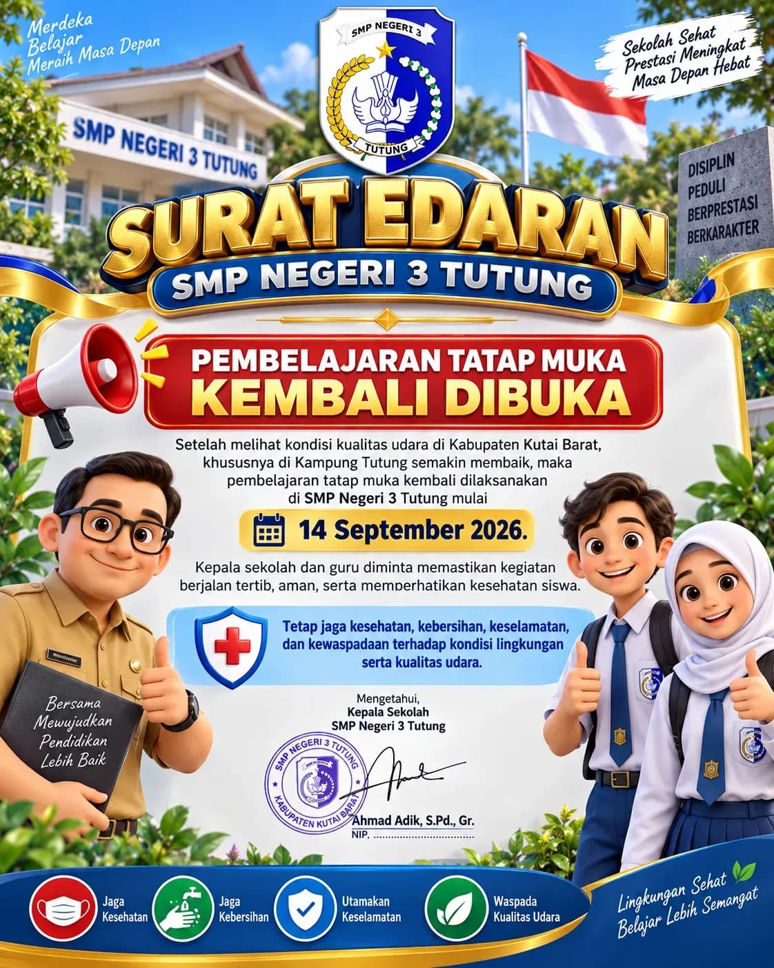 Pembelajaran Tatap Muka Kembali Aktif